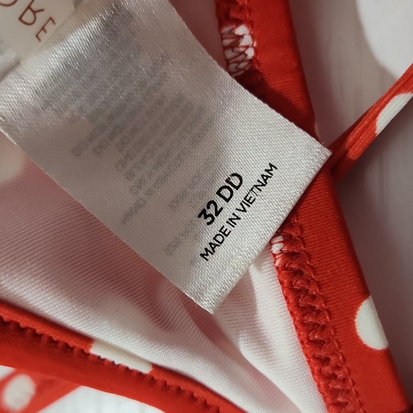 Shade & Shore Red Polka Dot Ruffle Bikini Top - Picture 5 of 7